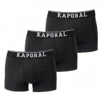 Lot de 3 boxers Kaporal en coton stretch noir