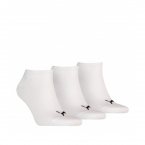 Lot de 3 paires de chaussettes Puma en coton stretch mélangé blanc à logo noir