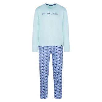 Pyjama fantaisie Arthur en coton bleu