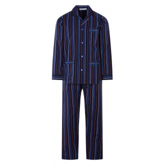 Pyjama long Christian Cane Ideon en coton bleu marine à rayures