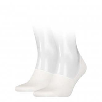 Lot de 2 paires de socquettes Calvin Klein en coton stretch mélangé blanc