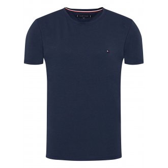T-shirt col rond Tommy H Sportswear en coton bleu marine