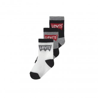 Lot de 3 paires de chaussettes Levi's® blanches, noires et grises