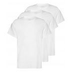 Lot de 3 T-shirts Calvin Klein coton droite avec manches courtes et col rond blanc