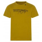 T-shirt Junior Garçon Teddy Smith IVY en coton moutarde chiné avec logo imprimé