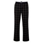 Pantalon de pyjama Boss coton slim noir tartan