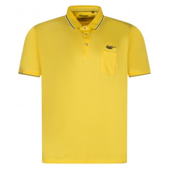 Polo avec manches courtes et col boutonné Monte Carlo coton jaune
