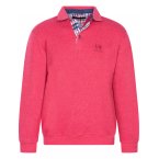 Pull col polo Ethnic Blue avec manches longues framboise