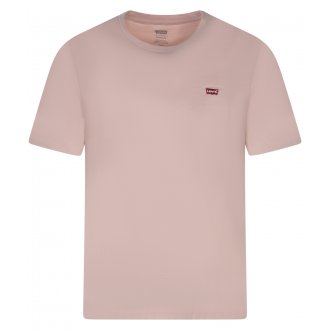 T-shirt col rond Levi's® en coton avec manches courtes pêche