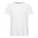 T-shirt Blend en coton blanc à imprimé de palmiers, à coupe droite et col rond