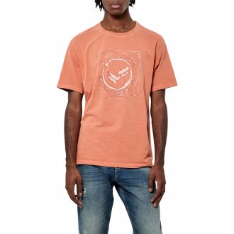 T-shirt à col rond et coupe droite Kaporal en coton biologique corail