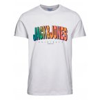 T-shirt avec manches courtes et col rond Jack & Jones coton blanc