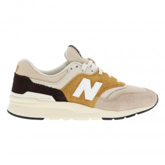 Sneakers New Balance 997H en cuir nubuck beige et à lacets plats