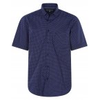 Chemise Bande Originale en coton avec manches courtes et col américain bleu marine