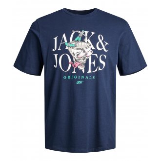T-shirt Jack & Jones avec manches courtes et col rond bleu marine
