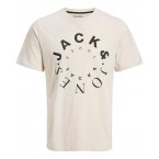 T-shirt Jack & Jones avec manches courtes et col rond écru