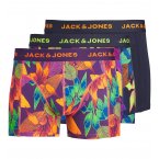 Lot de 3 boxers Jack & Jones multicolores avec imprimé floral de couleur sur 2 boxers