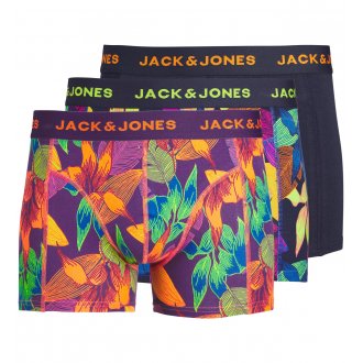 Lot de 3 boxers Jack & Jones multicolores avec imprimé floral de couleur sur 2 boxers