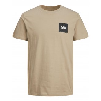T-shirt Jack & Jones avec manches courtes et col rond beige