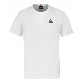 T-shirt Coq Sportif coton avec manches courtes et col rond blanc