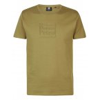 T-shirt Petrol Industries coton avec manches courtes et col rond kaki