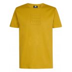 T-shirt Petrol Industries coton avec manches courtes et col rond moutarde