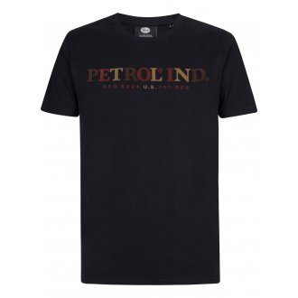 T-shirt Petrol Industries coton avec manches courtes et col rond noir