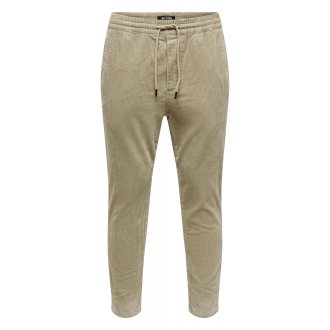 Pantalon Only&Sons Linus Cropped Cord Pant coton beige