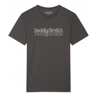 Tee-shirt à col rond Teddy Smith anthracite chiné