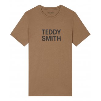 Tee-shirt à col rond Teddy Smith en coton marron