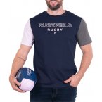 T-shirt Ruckfield coton avec manches courtes et col rond bleu marine