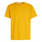 T-shirt Tommy Jeans en coton avec manches courtes et col rond moutarde