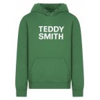 Sweat à capuche Junior Teddy Smith en coton mélangé avec manches longues vert