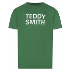 T-shirt Junior Teddy Smith coton avec manches courtes et col rond vert