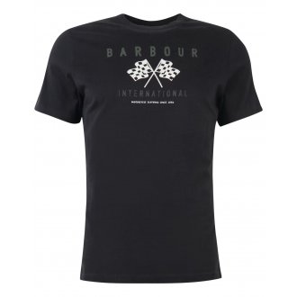 T-shirt col rond Barbour en coton noir