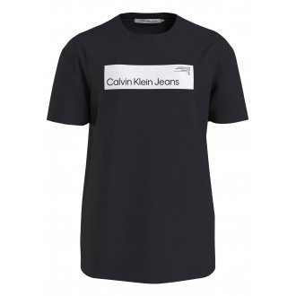 T-shirt col rond Calvin Klein Big & Tall Grande Taille coton en transition noir