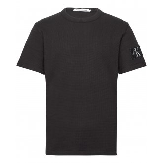 T-shirt col rond Calvin Klein Big & Tall Grande Taille coton biologique noir