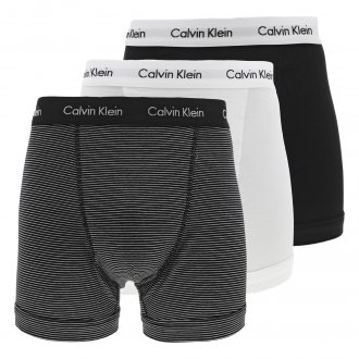 Boxers Calvin Klein en coton noir rayé, lot de 3