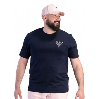 Tee-shirt avec des manches courtes et un col rond Ruckfield bleu marine