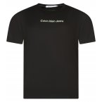 T-shirt Calvin Klein Big & Tall Grande Taille coton avec manches courtes et col rond noir