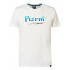 T-shirt col rond Petrol Industries blanc avec manches courtes