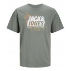 T-shirt Junior Garçon Jack & Jones coton avec manches courtes et col rond kaki