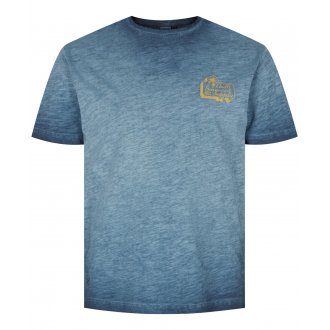 Tee-shirt col rond North 56°4 en coton bleu chiné