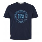 T-shirt North 56°4 Grande Taille coton avec manches courtes et col rond marine