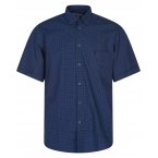Chemise manches courtes et col boutonné Bande Originale en coton bleu marine