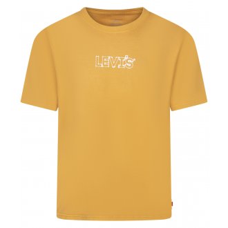 Tee-shirt avec un col rond et des manches courtes Levi's® en coton moutarde