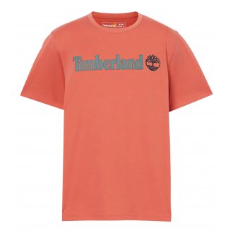 Tee-shirt à coupe droite Timberland en coton avec des manches courtes safran