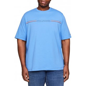 Tee-shirt droit col rond Tommy Hilfiger Big & Tall en coton bleu