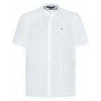 Chemise avec manches courtes et col américain Tommy Hilfiger en coton blanche