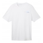 T-shirt Tom Tailor + Grande Taille coton avec manches courtes et col rond blanc